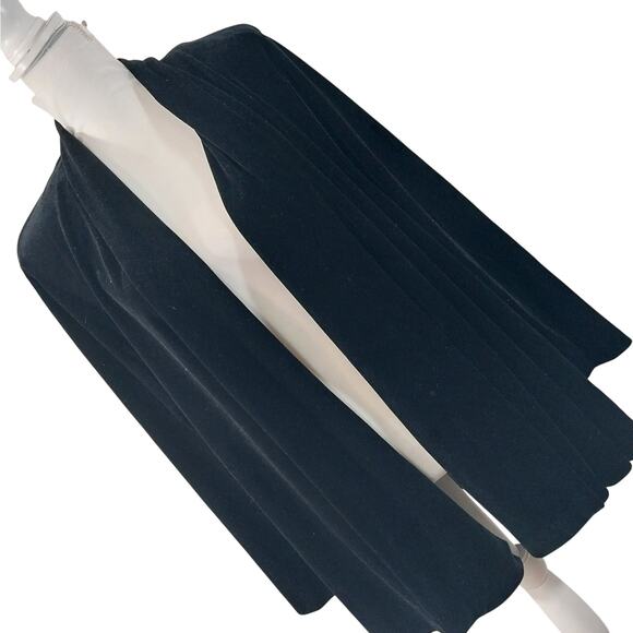 R & K EVENING! LUXURIOUS BLACK STRETCH VELVET OPEN FRONT DRESS JACKET! SZ XL - Picture 1 of 8